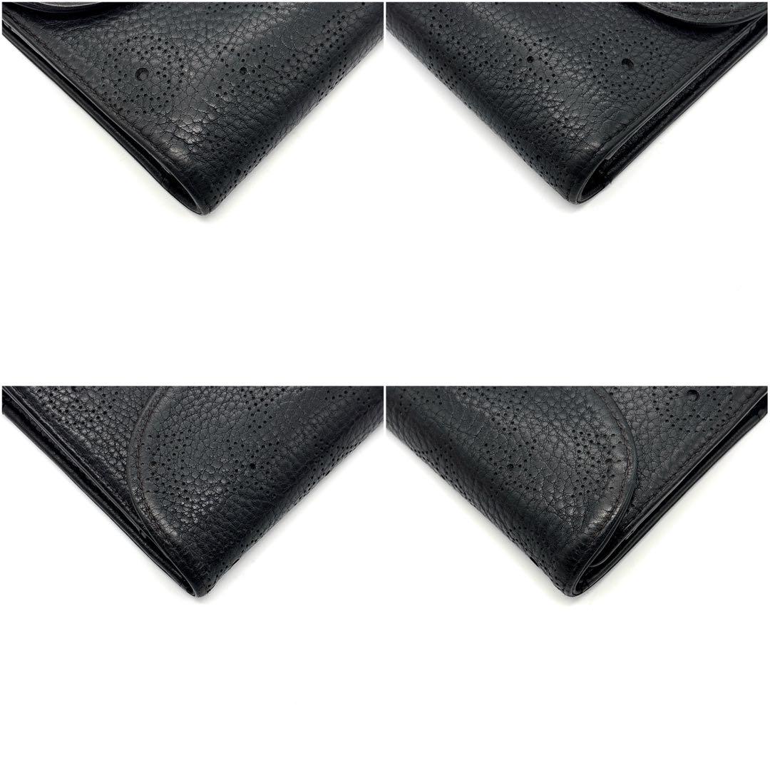 極美品◆ルイヴィトン ポルトフォイユ アメリア モノグラム マヒナ ノワール 黒