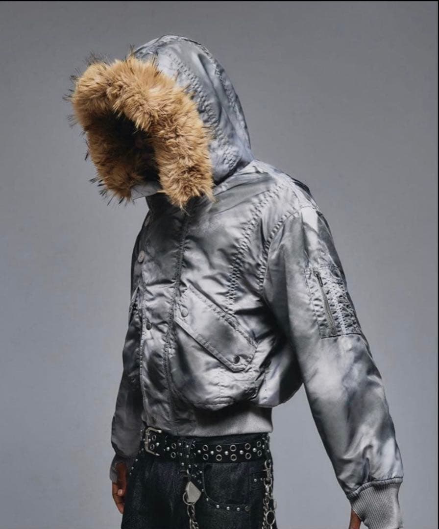 ANDER HUNK Faded N2B Flight Jacket グレー