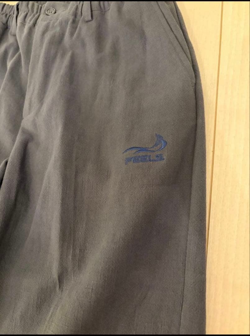 チ*ー様 Feels リネンスラックス　Lサイズ　グレー最安値