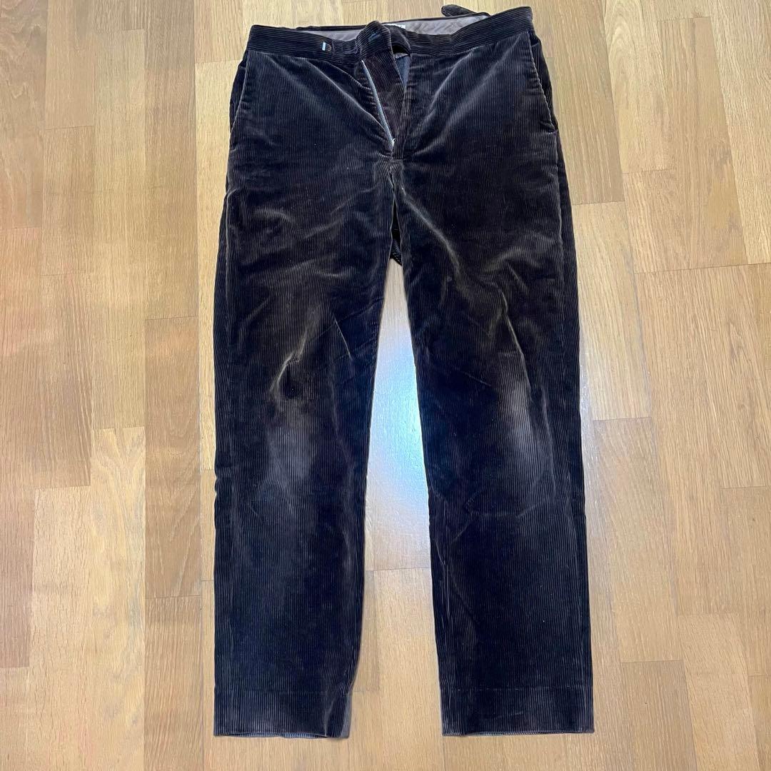 パンツ auralee washed corduroy tapered slacks