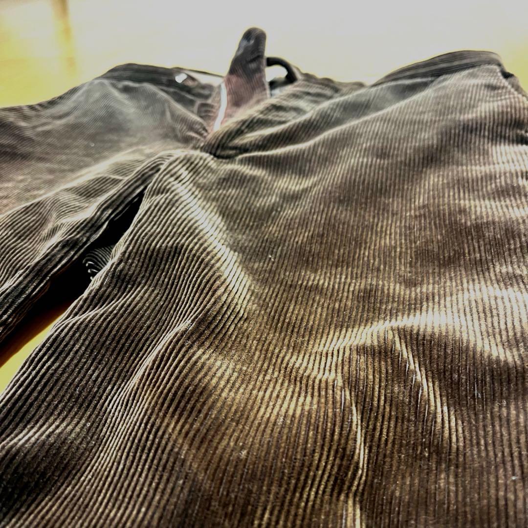 パンツ auralee washed corduroy tapered slacks