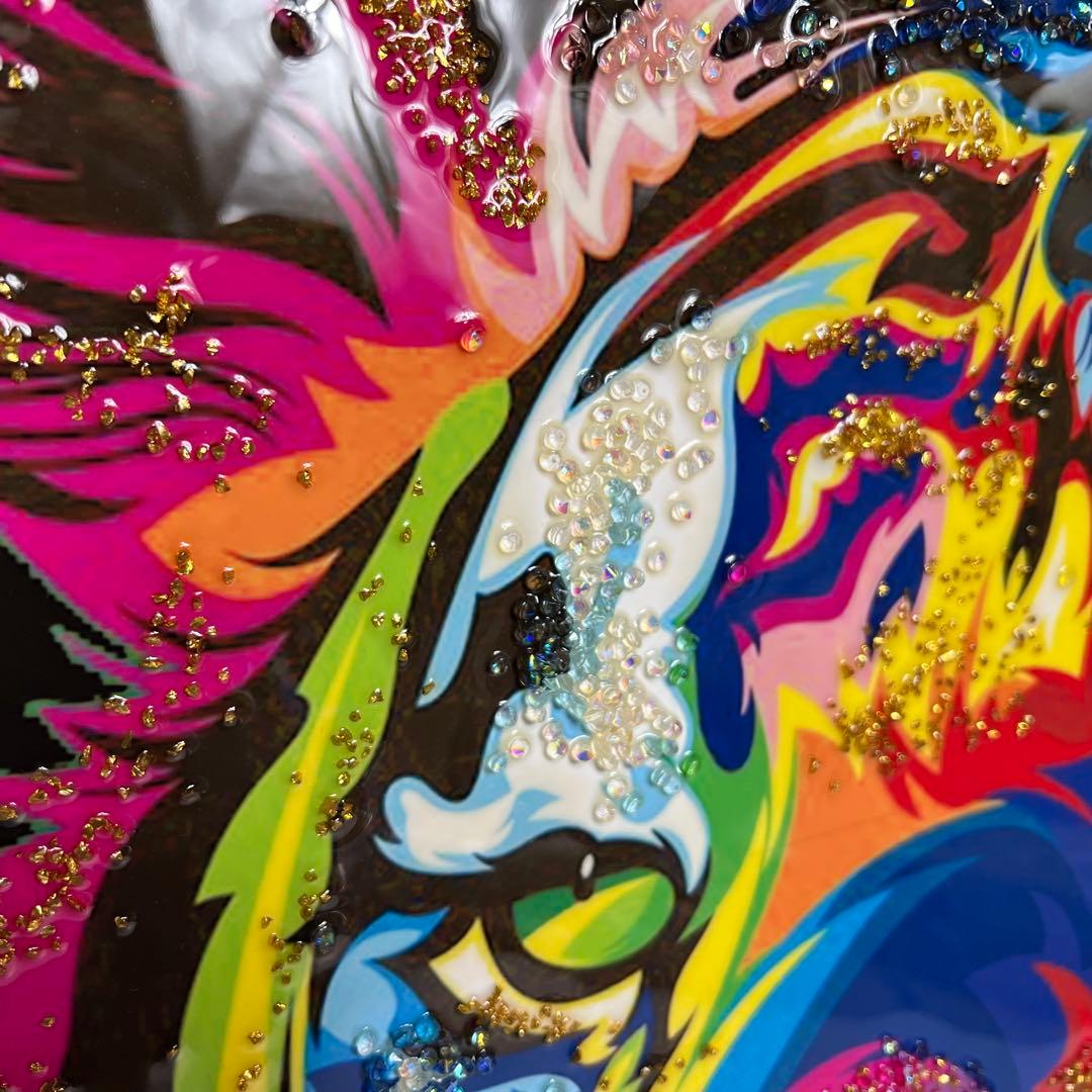 クリスタルアート　ジャングルキング アートパネル　キラキラ ゴージャス トラ