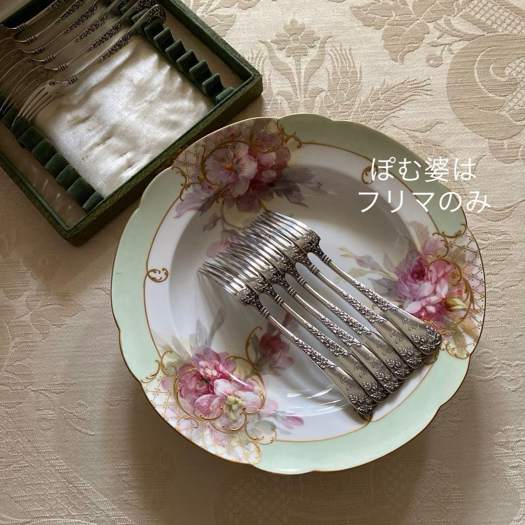 【フランス／純銀】① Denfertフォーク３本② Lapeyreナイフ２本