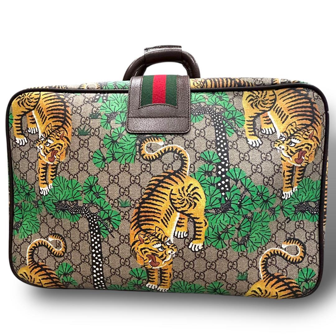 未使用 希少 GUCCI グッチ トラベルバッグ タイガー ボストン 旅行カバン