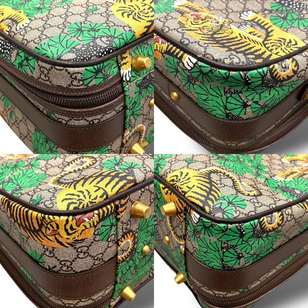 未使用 希少 GUCCI グッチ トラベルバッグ タイガー ボストン 旅行カバン