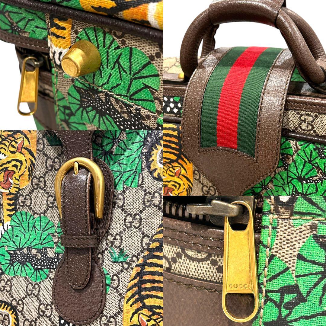未使用 希少 GUCCI グッチ トラベルバッグ タイガー ボストン 旅行カバン
