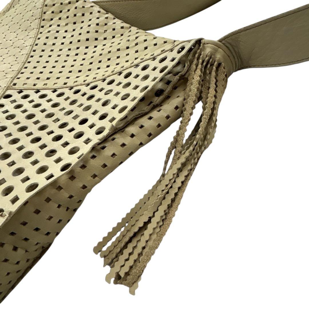 JEAN PAUL GAULTIER ショルダーバッグ 本革 フリンジ