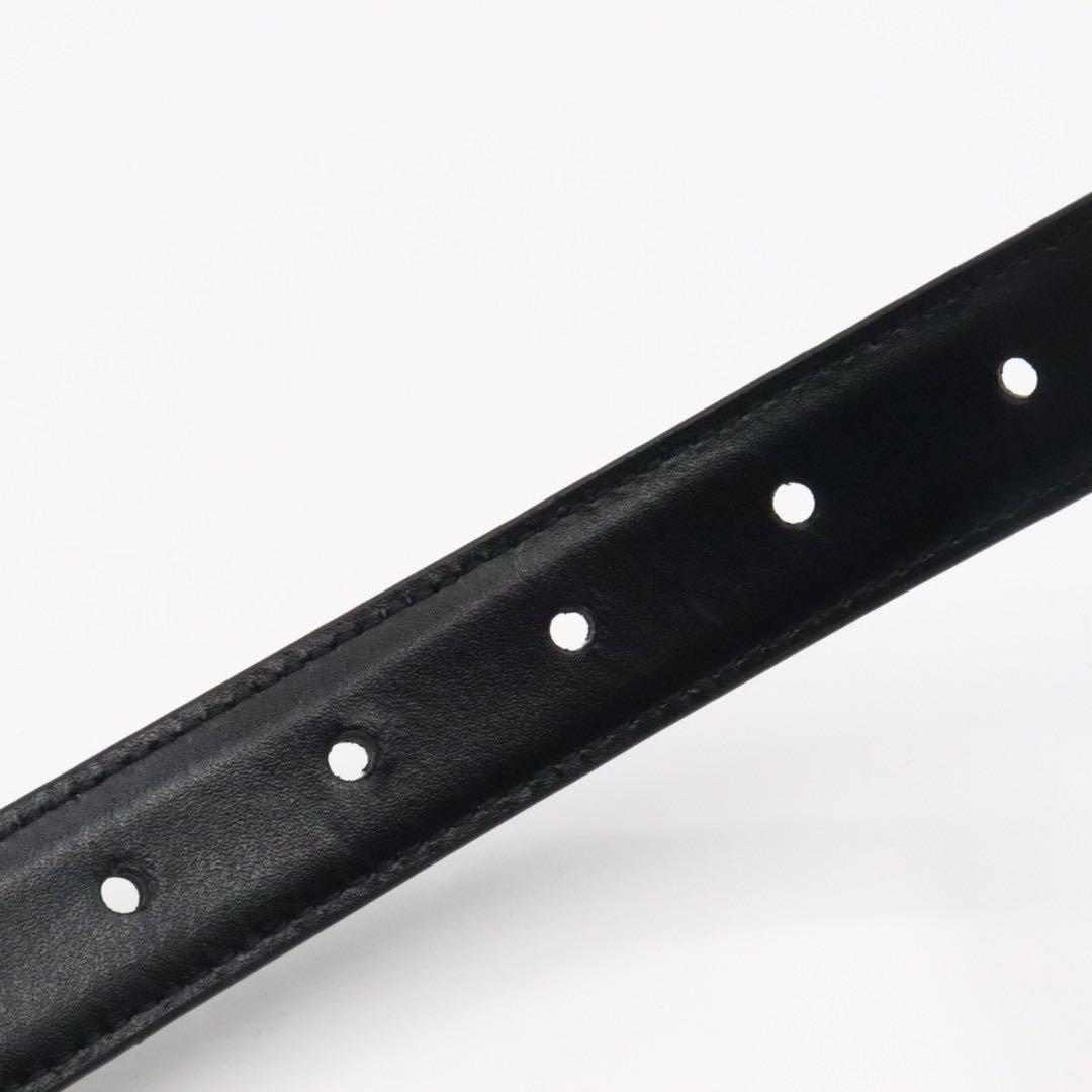 美品　セリーヌ　トリオンフ　カーフスキン　ベルト　95 ブラック