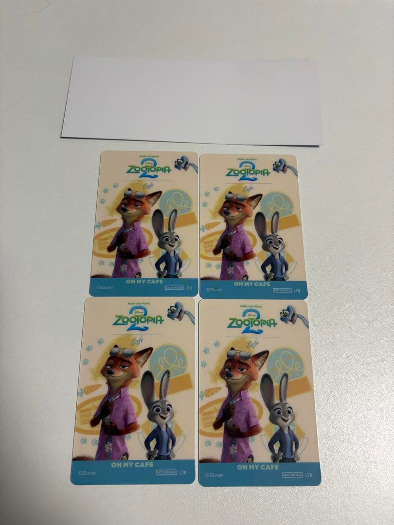 ズートピア2 オーマイカフェ事前予約特典オリジナルコレクションカード
