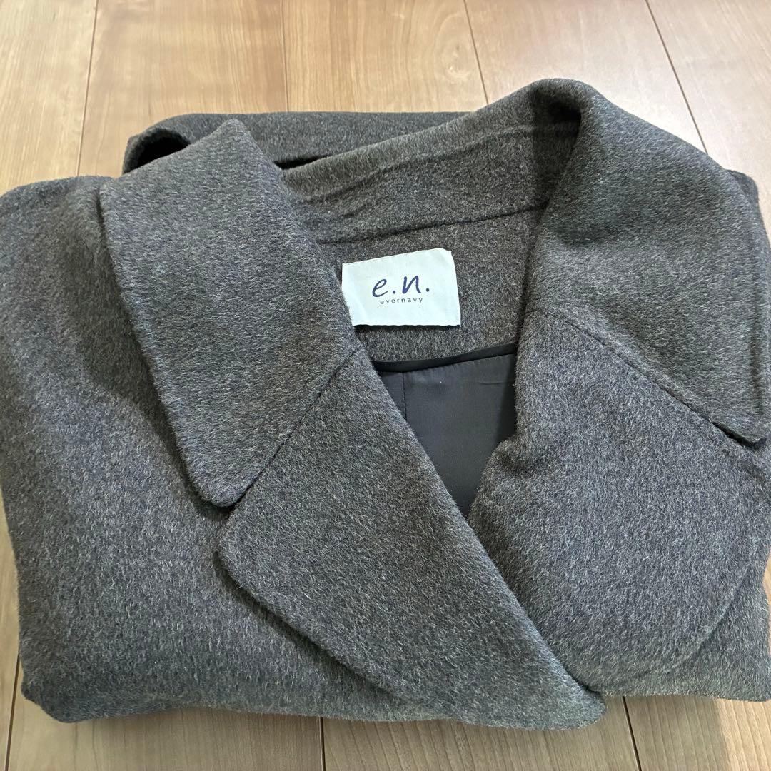 ウールリバーPコート エバーネイビー evernavy チャコールグレー