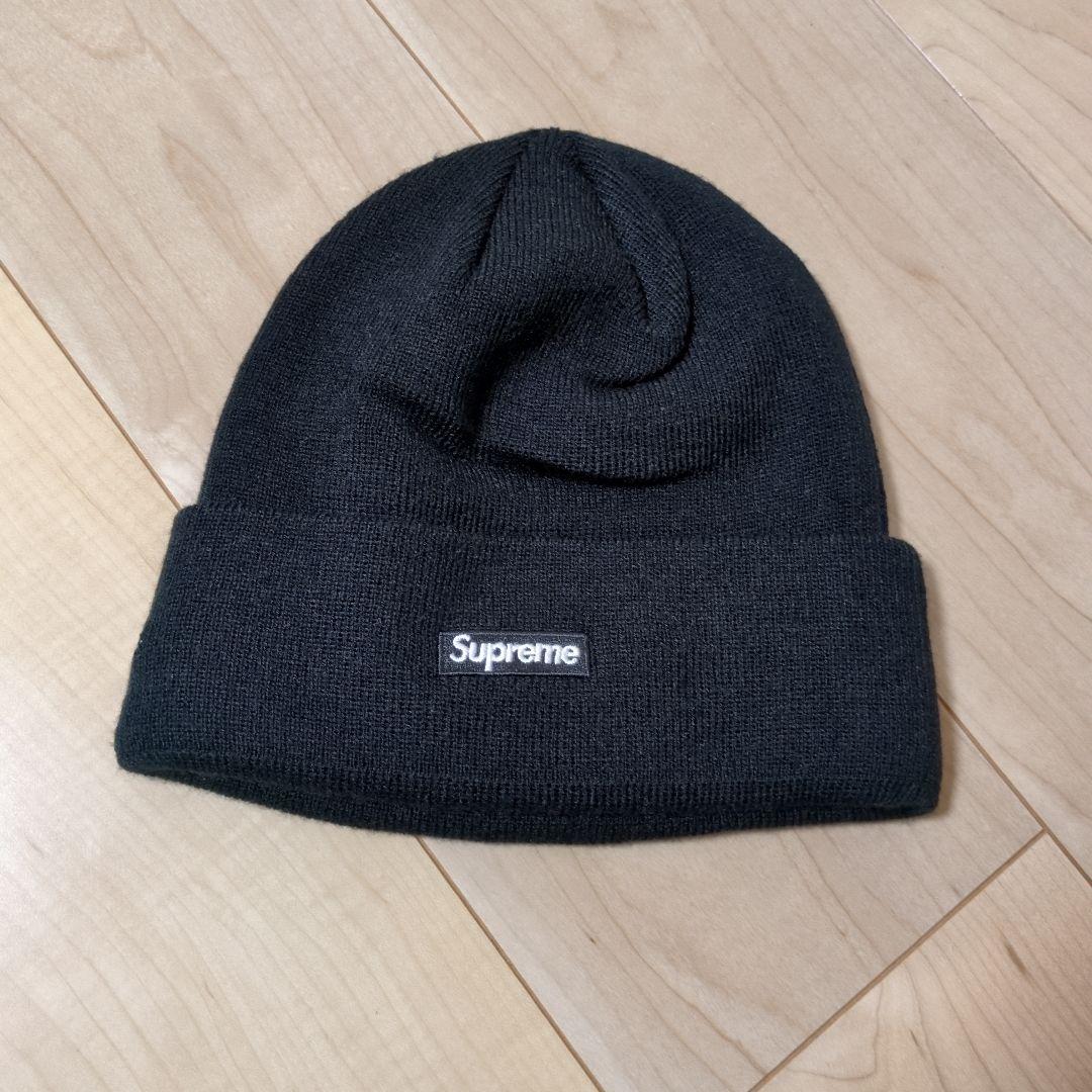 Supreme ニット帽 黒 Sロゴ　確実正規品　新品タグなし試着程度　ビーニー
