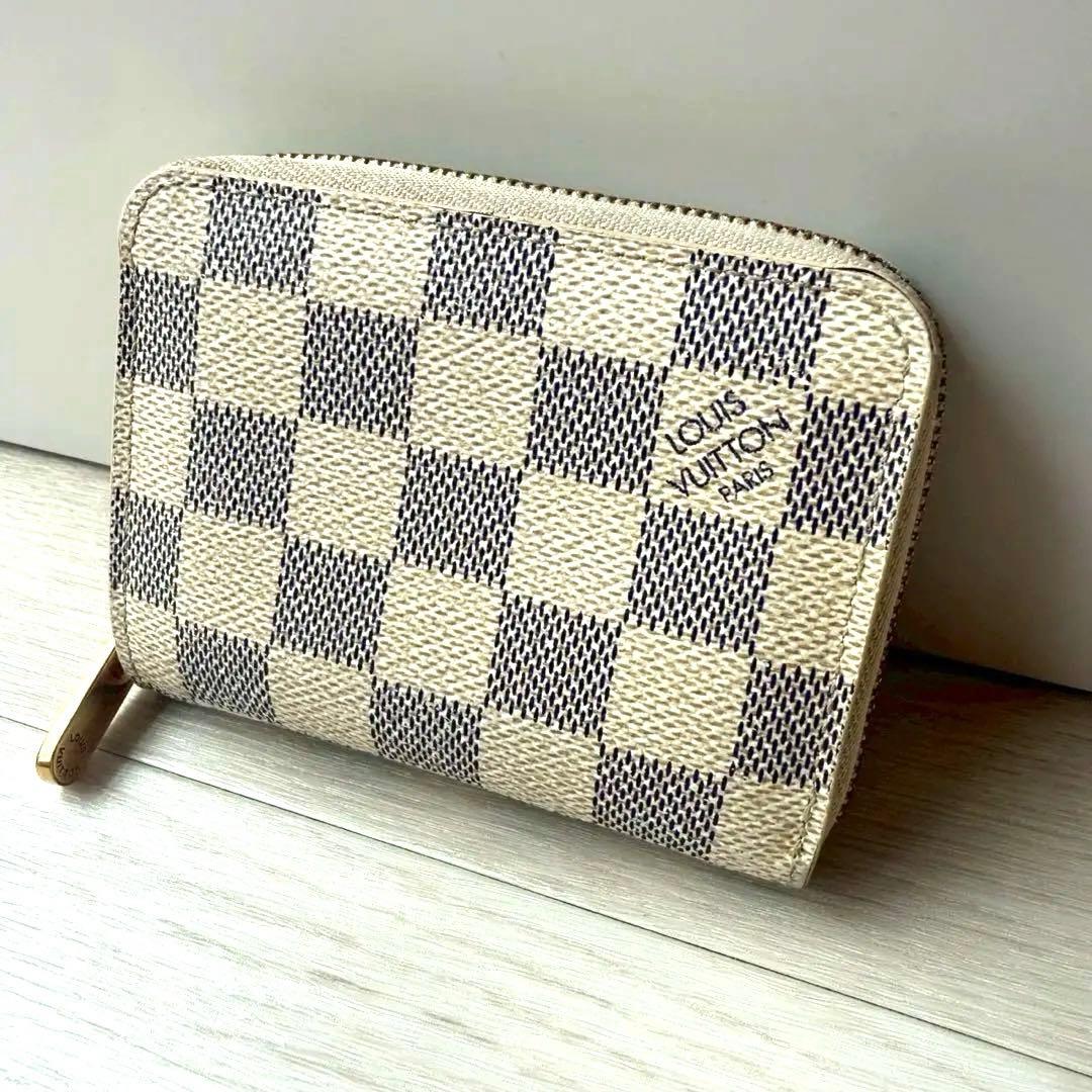 Louis Vuitton ダミエアズール pvc ジッピーパース
