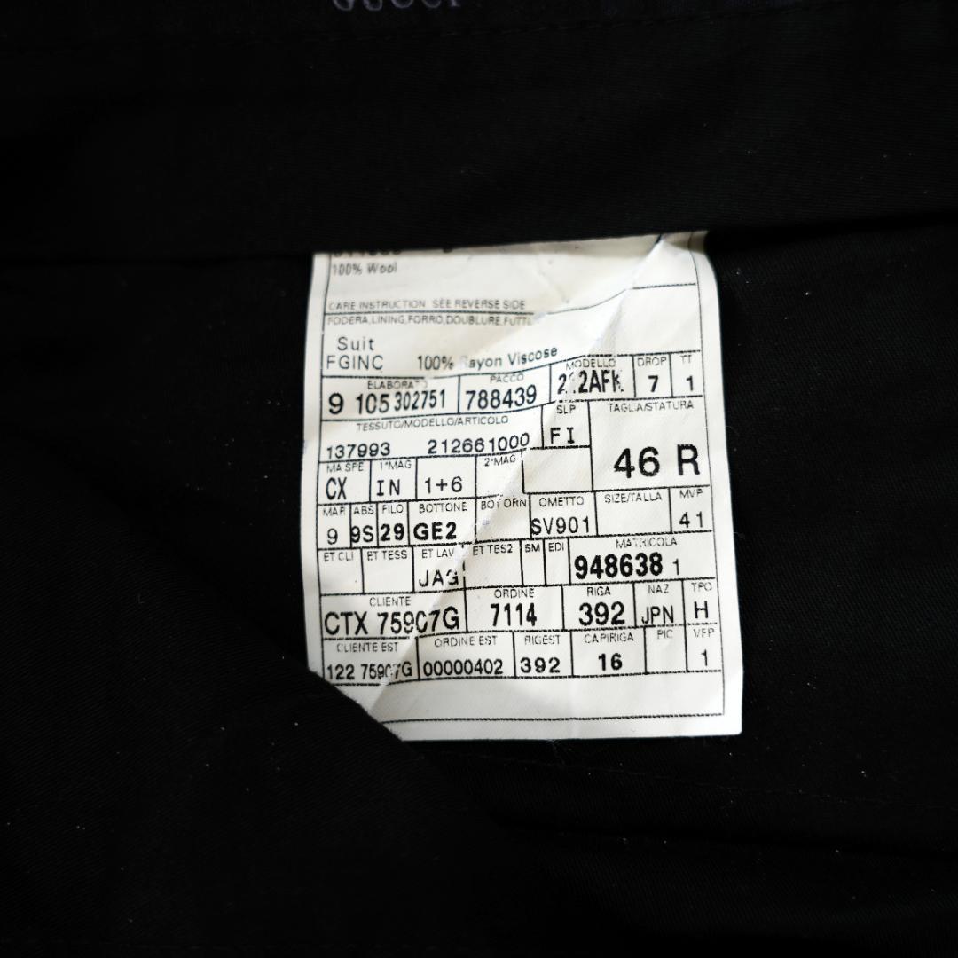 【美品】GUCCI　グッチ　ウールセットアップスーツ　ハンガー付き　ブラック