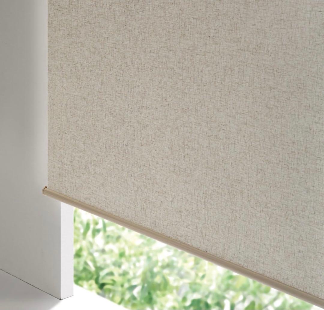 ニトリ　麻入り遮光ロールスクリーン（レプス 165X220)部品、取扱説明書付