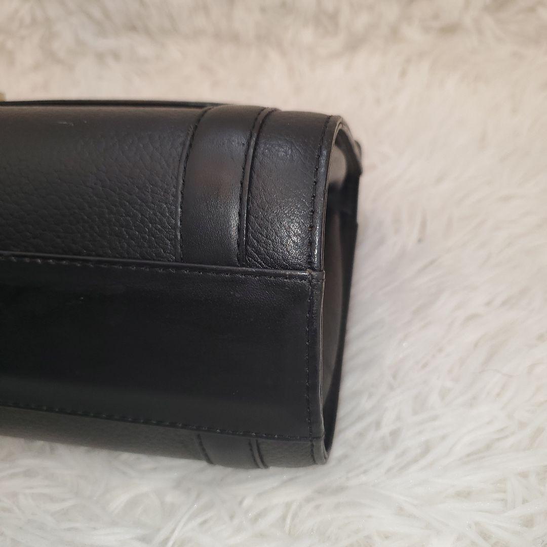 ⭐極美品⭐BURBERRYS 筒型 ハンドバッグ レザー 黒