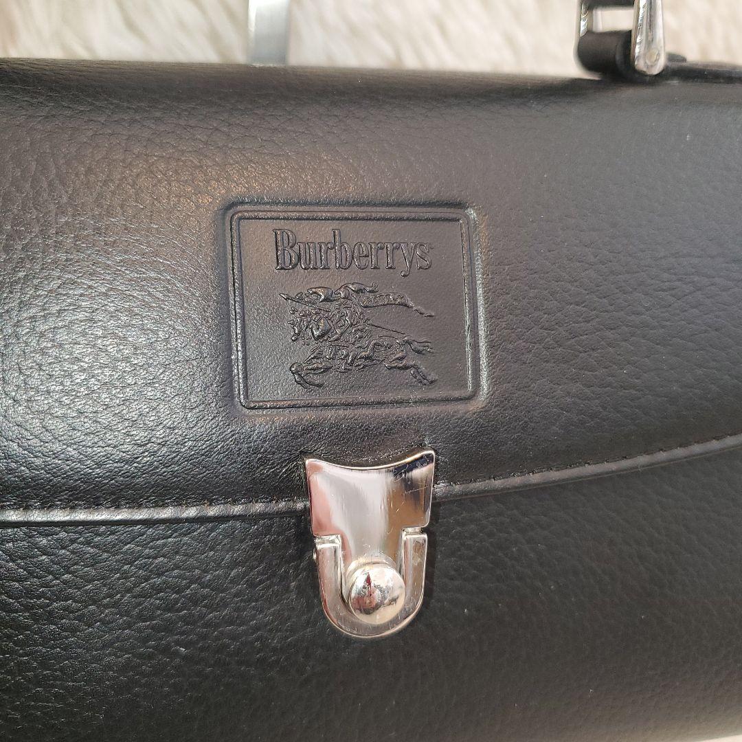 ⭐極美品⭐BURBERRYS 筒型 ハンドバッグ レザー 黒
