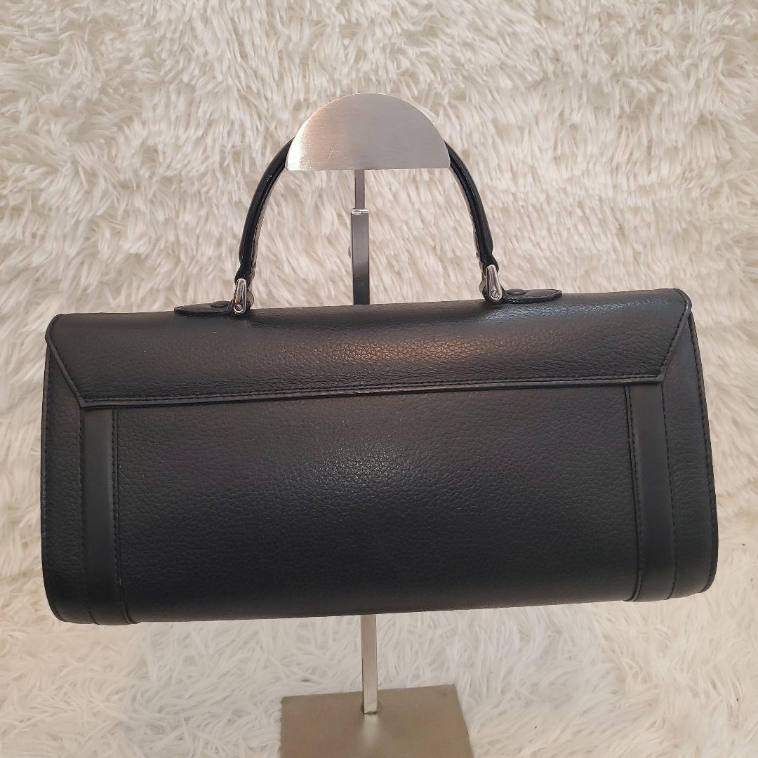 ⭐極美品⭐BURBERRYS 筒型 ハンドバッグ レザー 黒