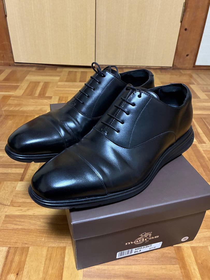 madras リカバリー メタインソール ストレートチップ レザーシューズ 27