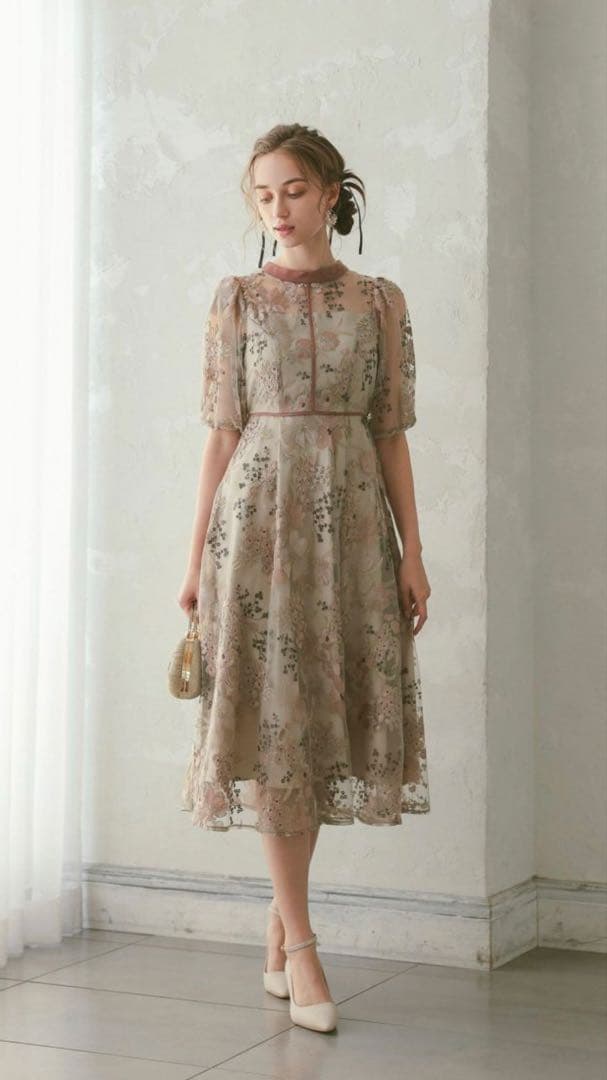 【〜1/3限定値下げ！】DorryDollフラワーエンブロイダリードレス 結婚式