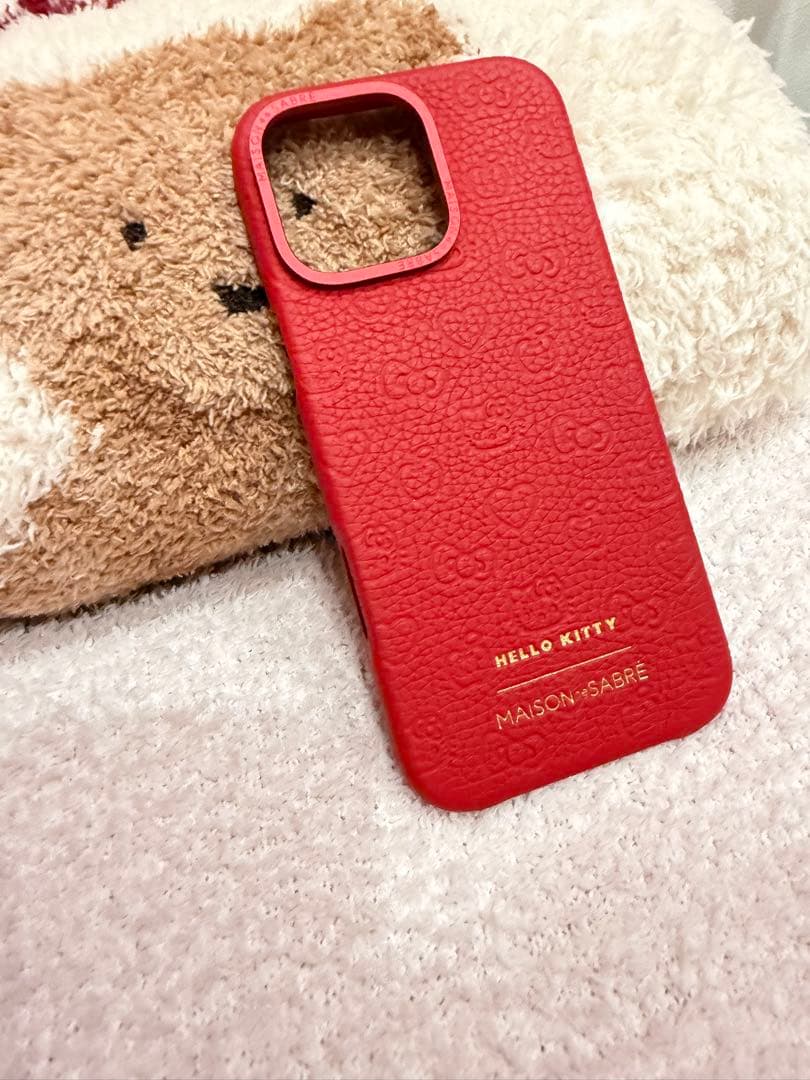 メゾンドサブレ　キティ　iPhone16pro max レザーケース　2色あり