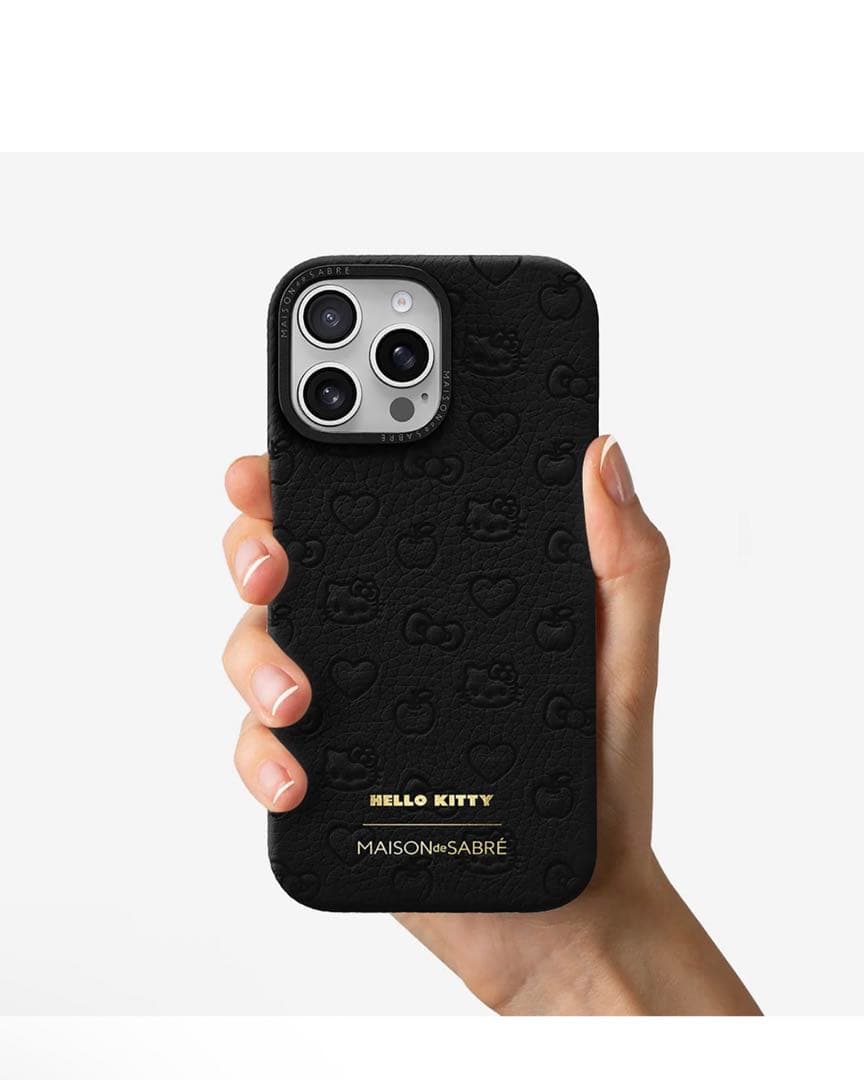 メゾンドサブレ　キティ　iPhone16pro max レザーケース　2色あり