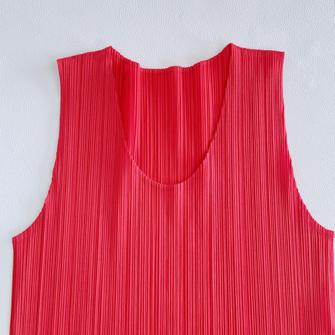 美品✨プリーツプリーズ　トップス　ノースリーブ　ワンピース　チュニック　サイズ4