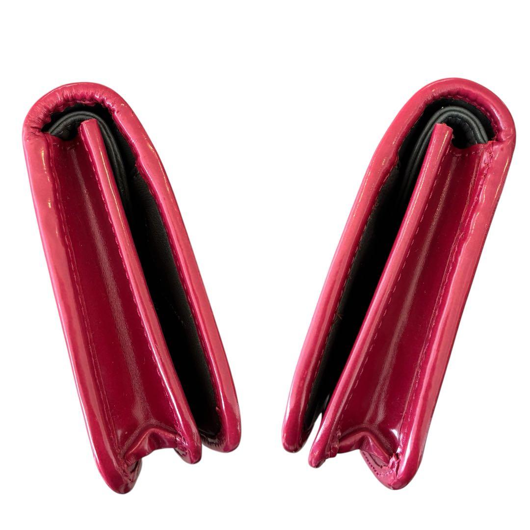 LOEWE ロエベ チェーンウォレット ピンクパープル ゴールドチェーン 箱付き