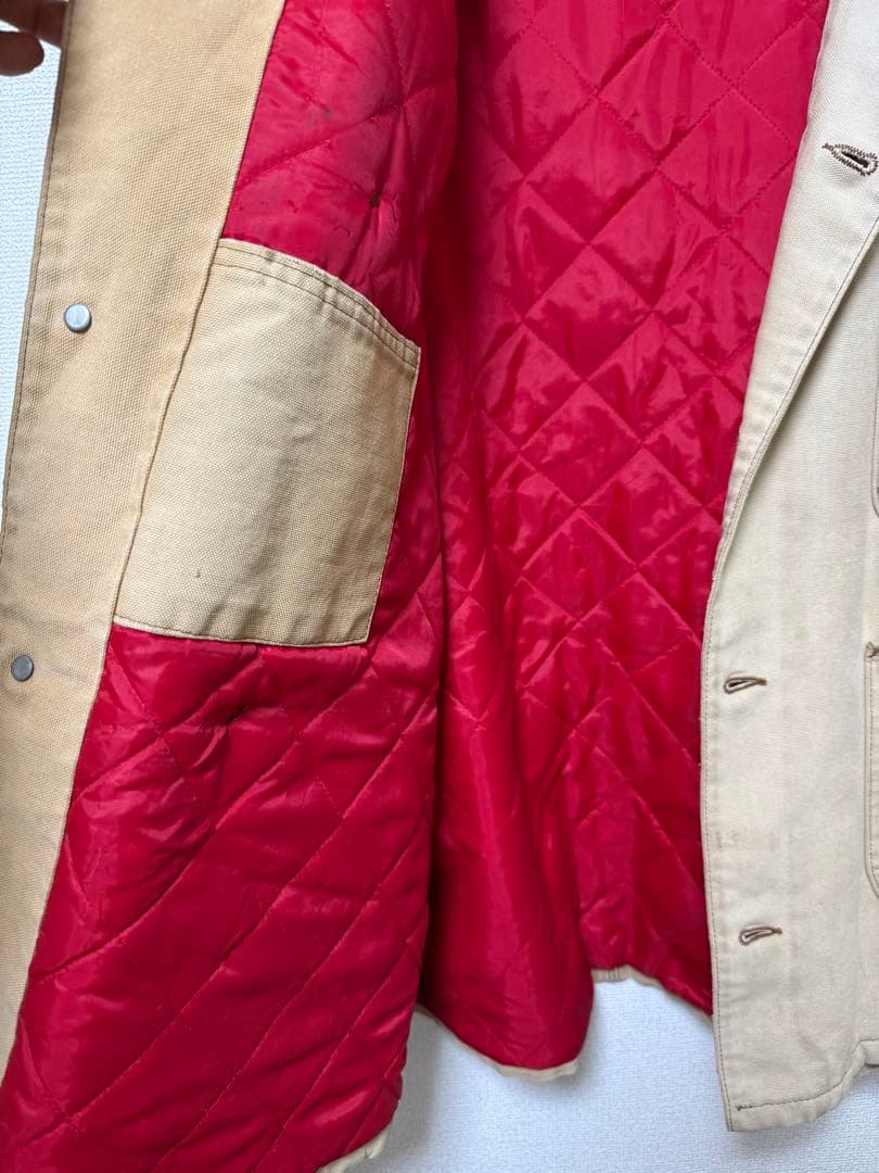 Carhartt カーハート　カバーオール ベージュ　ボロ　雰囲気系　リメイク