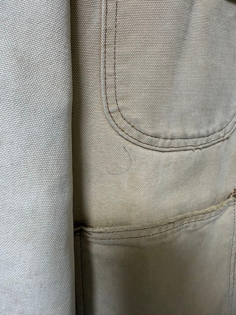 Carhartt カーハート　カバーオール ベージュ　ボロ　雰囲気系　リメイク