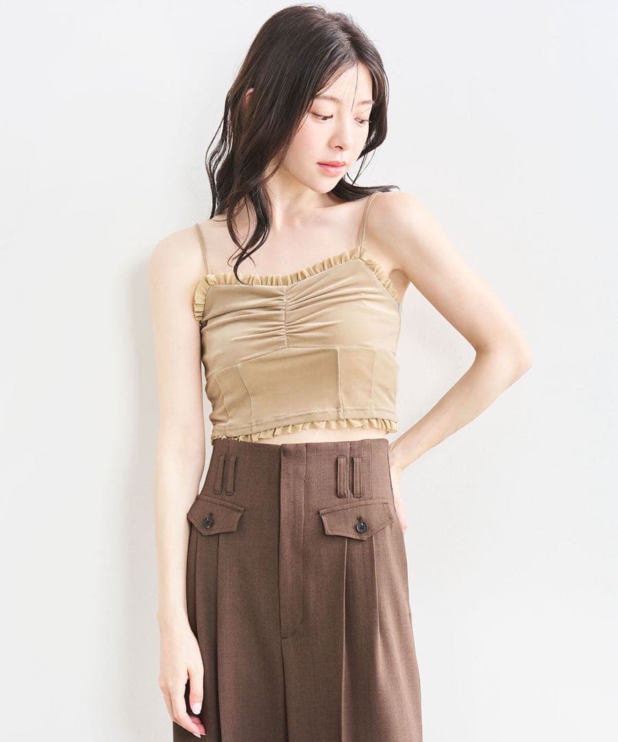 【saico0111⭐︎】Cocodeal ベロアビスチェキャミセット