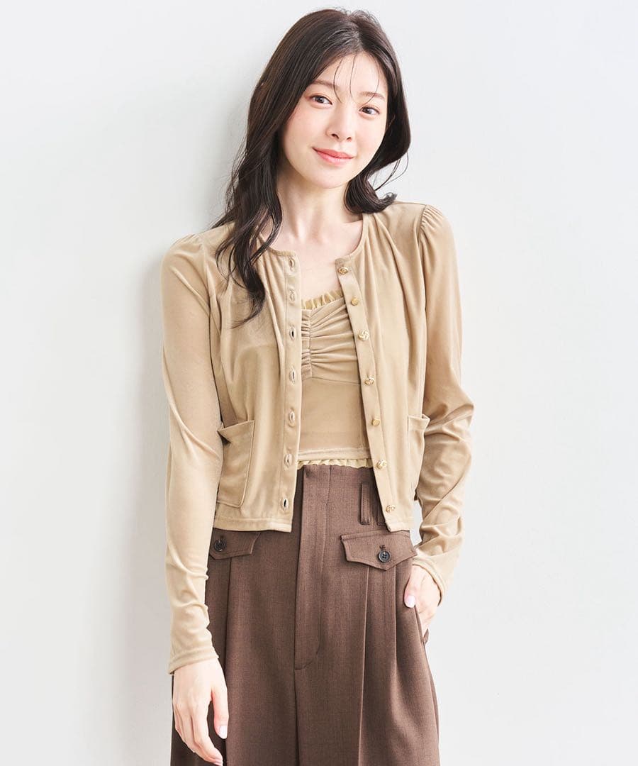 【saico0111⭐︎】Cocodeal ベロアビスチェキャミセット