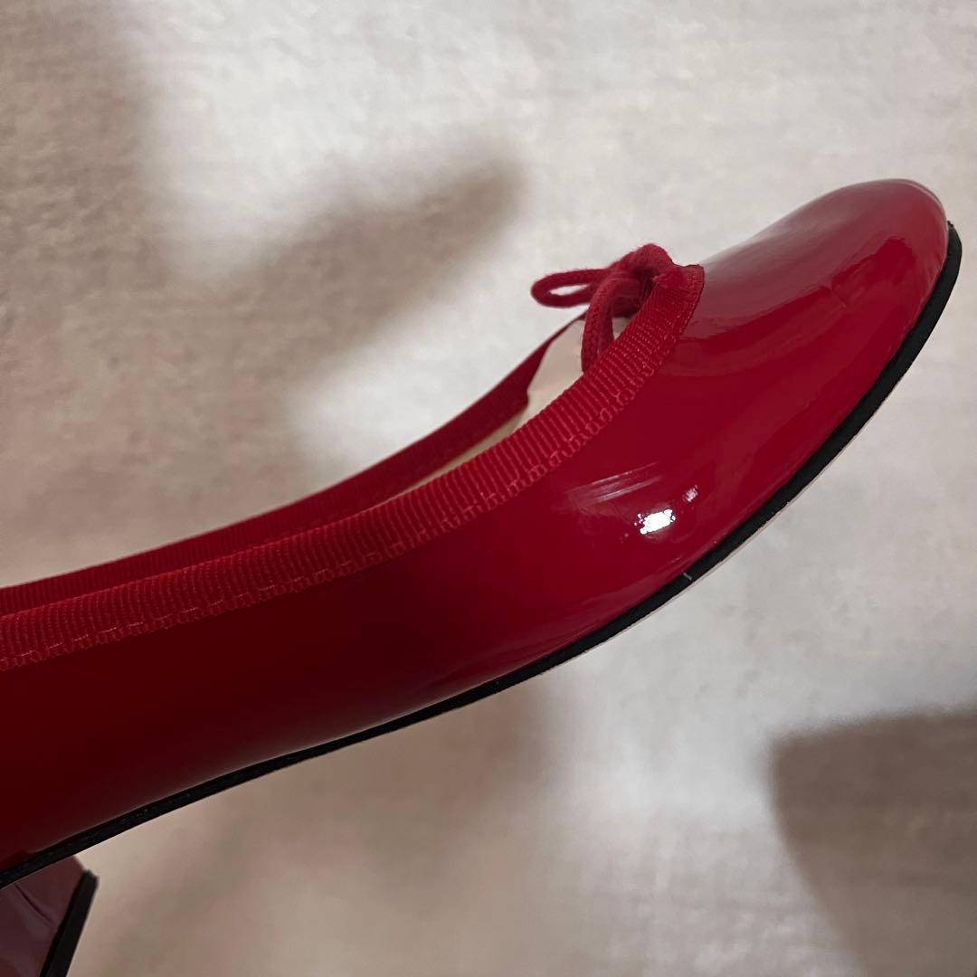 【Repetto】美品 Camille バレエシューズ エナメル レッド