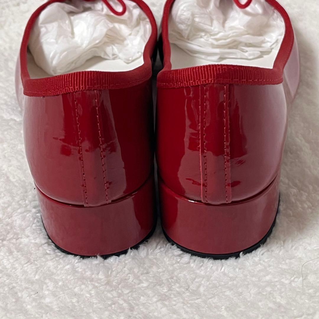 【Repetto】美品 Camille バレエシューズ エナメル レッド