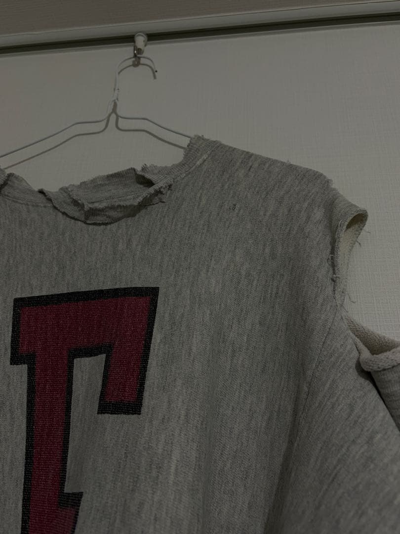 染み込み　両面　80sリバースウィーブ　reverse weave ボロ　L