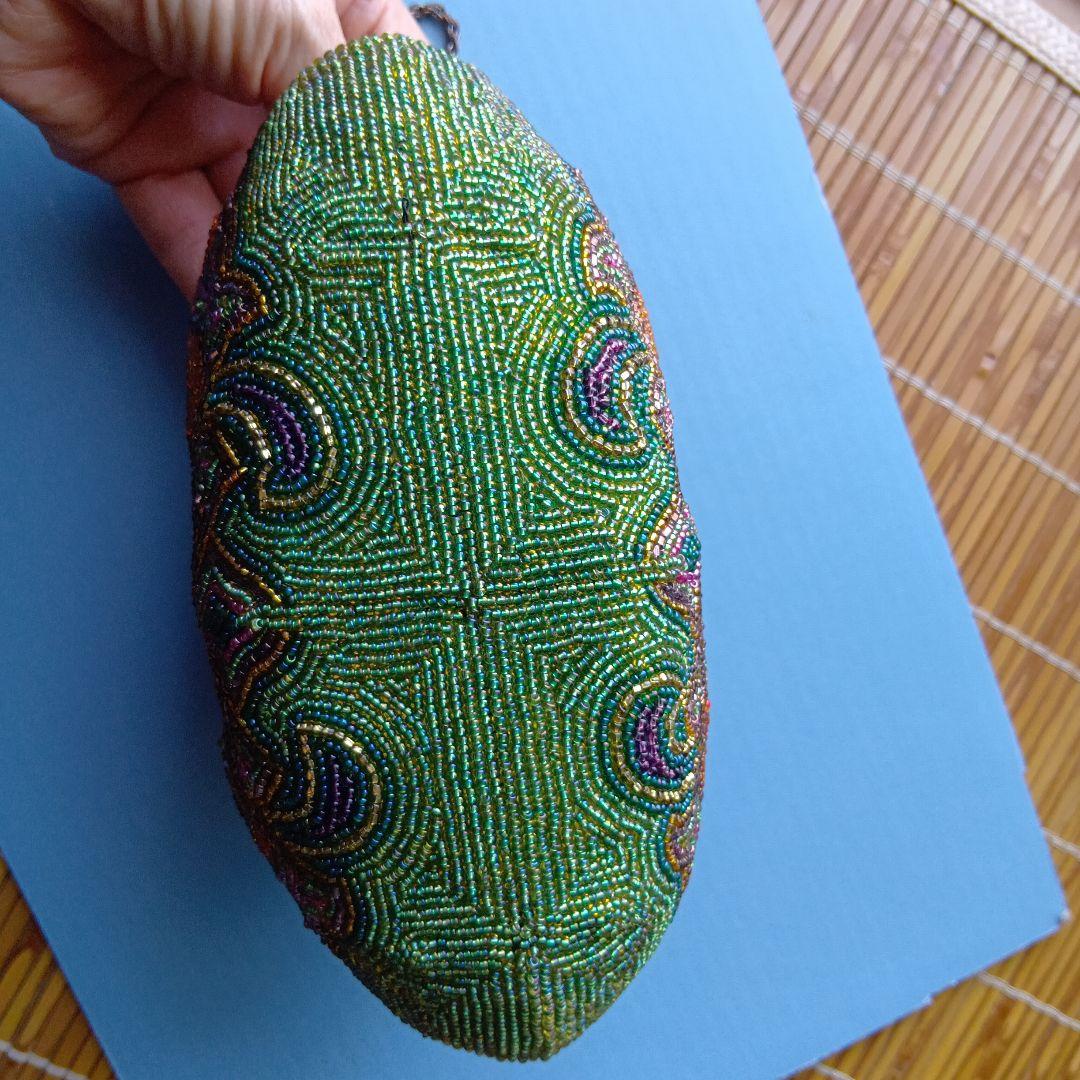 ビーズバッグ　レトロ　フォーマルバッグ