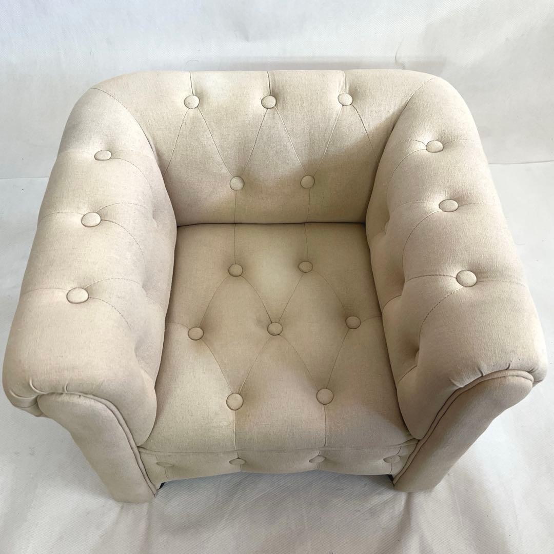 ZARA  KIDS ミニサイズソファ・リネン・アイボリー・ザラホーム