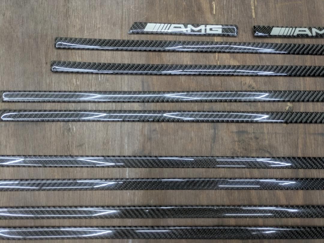 ベンツ W463 Gクラス サイドモール カーボンルック 10点 1台分