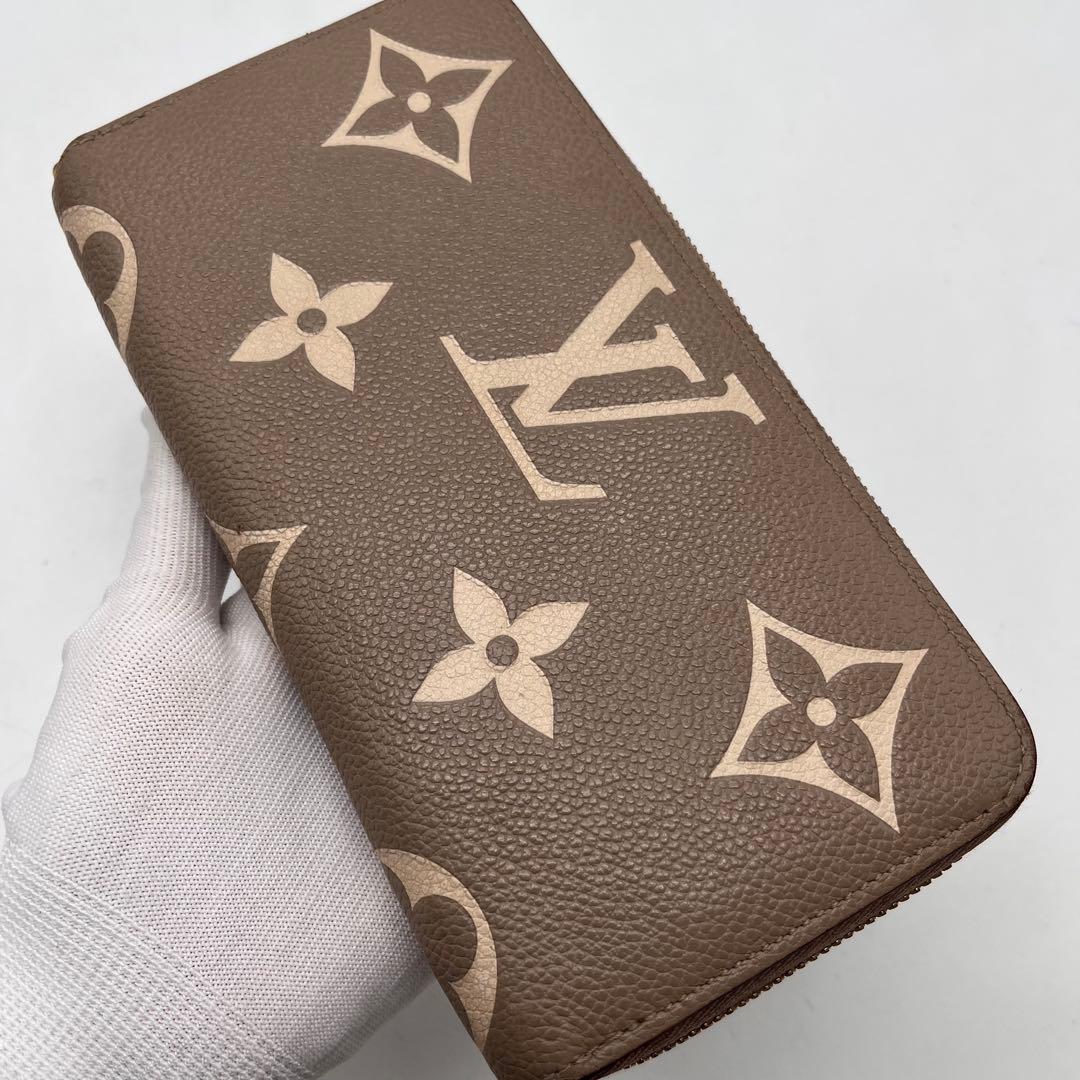 ルイヴィトン モノグラム アンプラント ジッピーウォレット クレーム　ベージュ