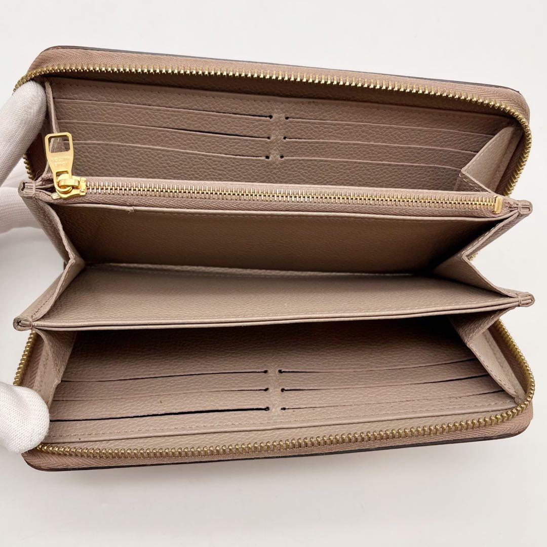 ルイヴィトン モノグラム アンプラント ジッピーウォレット クレーム　ベージュ