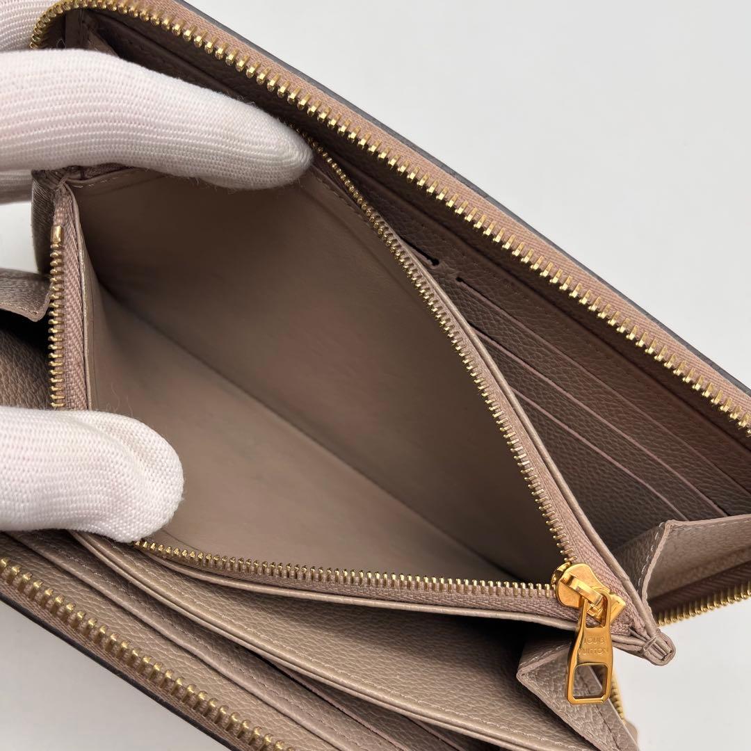 ルイヴィトン モノグラム アンプラント ジッピーウォレット クレーム　ベージュ