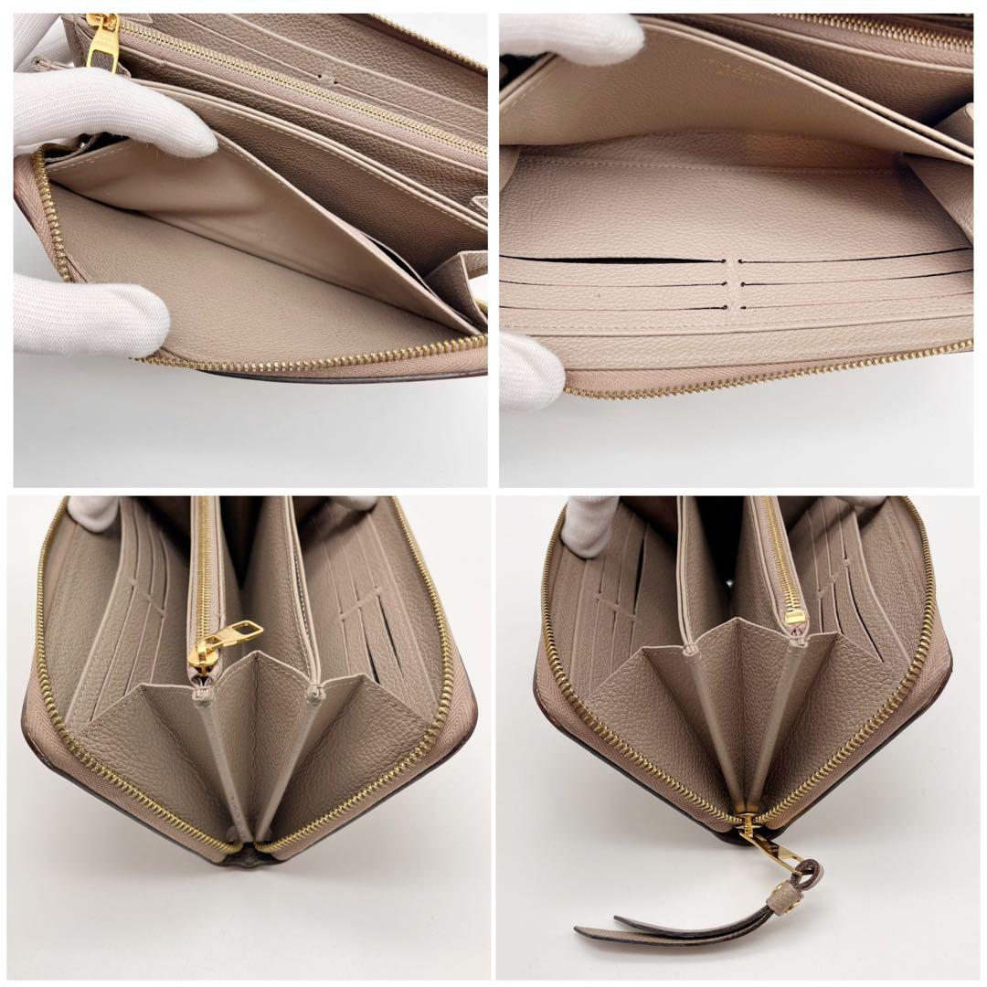 ルイヴィトン モノグラム アンプラント ジッピーウォレット クレーム　ベージュ