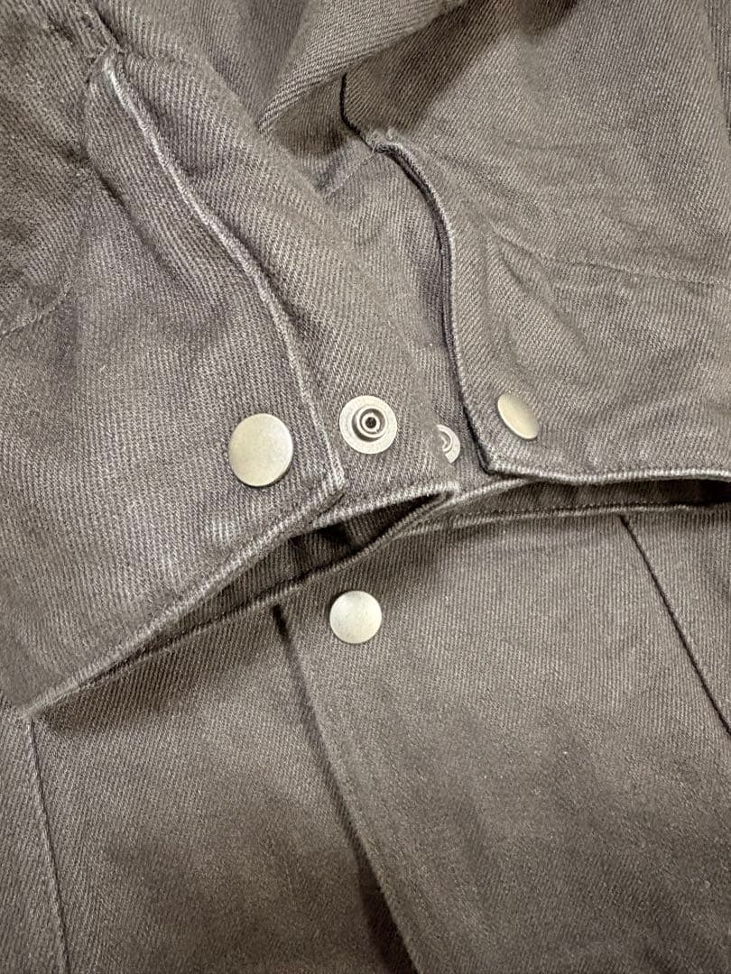 25AW comoli デニム　レザーワークジャケット　襟レザー　サイズ1 美品