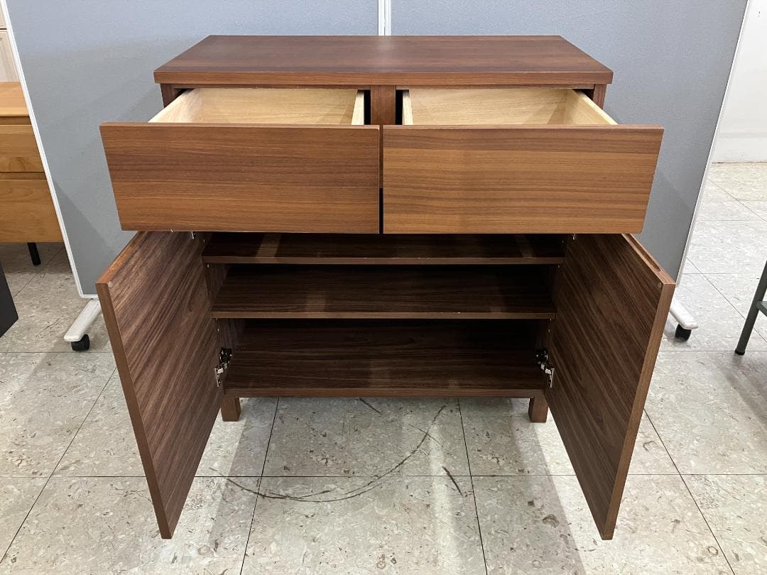 無印良品 キャビネット ウォールナット材 ブラウン