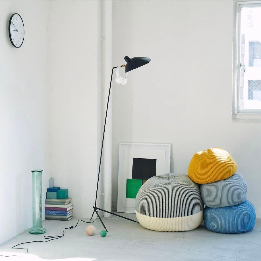 ［ＩＤＥＥ］ＰＵＵＦ BODY + COVER ホワイト×ブラック 70cm