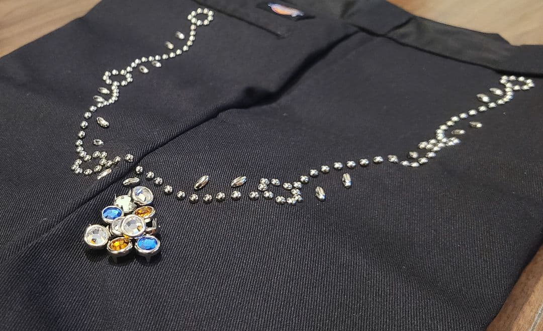 だい Dickies 874 スタッズ ダークネイビーW32L32