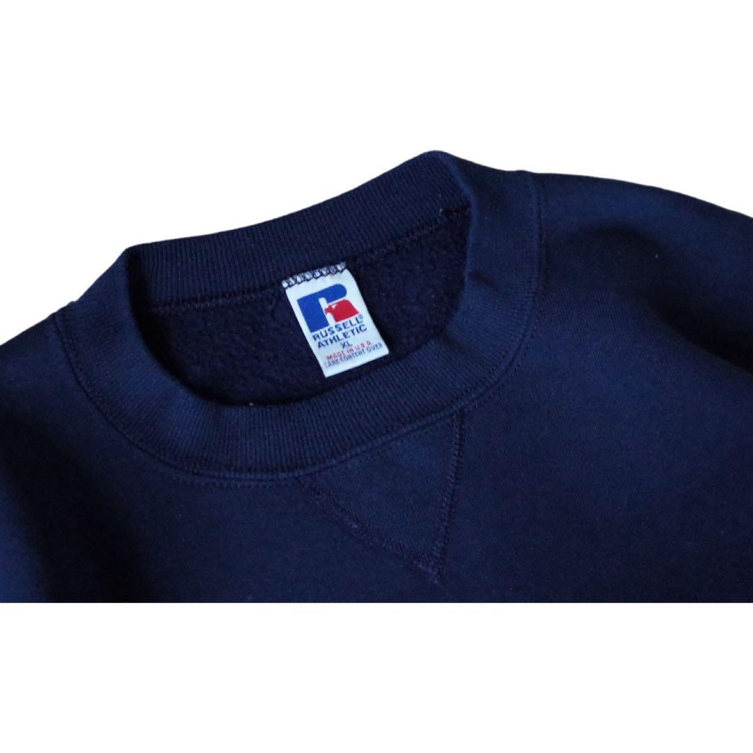 90s RUSSELL ATHLETIC SWEAT USA製 ネイビー 無地