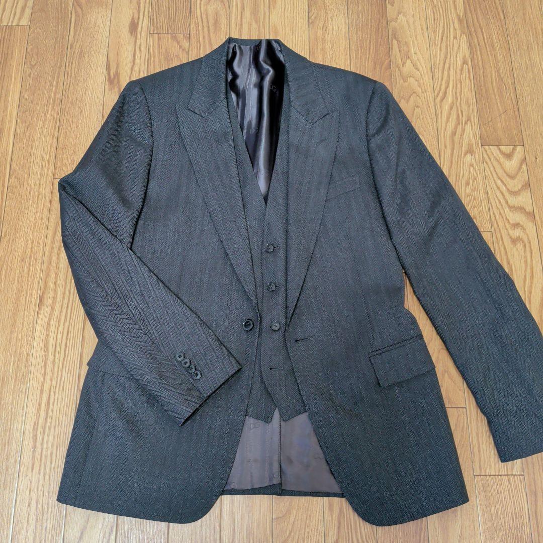 DOLCE & GABBANA ダークグレー スリーピース　スーツ