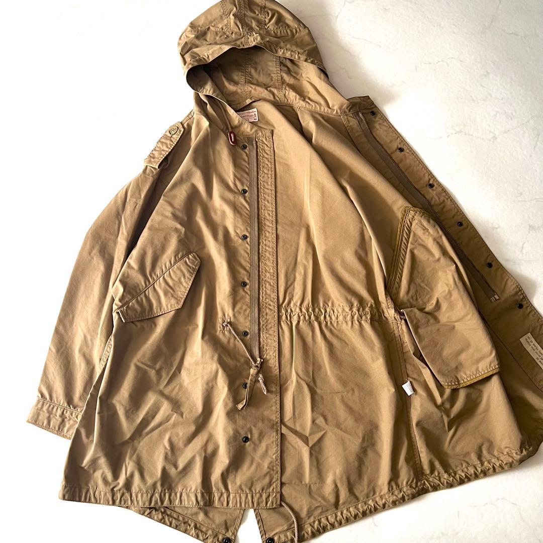 美品 ボンクラ モッズコート ミリタリー ブラウン ベージュ 38 ロング