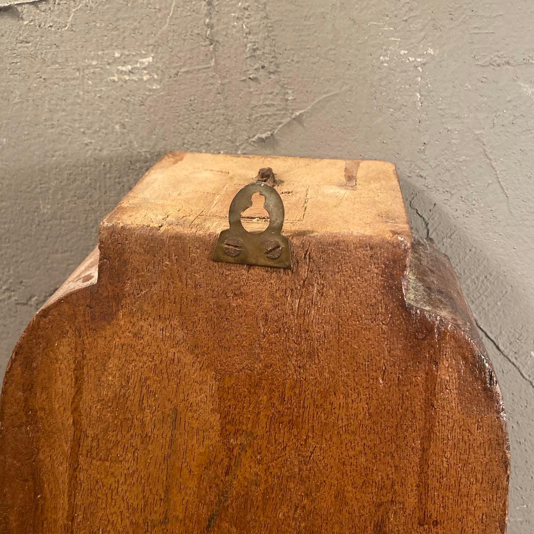 木彫壁掛けプラーク ヒンドゥー教 シヴァ神 置物 寺院 柱 レリーフ