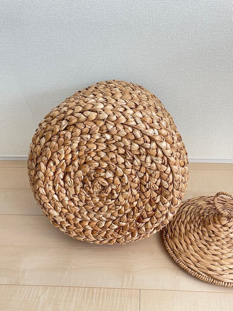 バスケット 天然素材 ケース ボックス編み込み かご 収納 籐風 小物入れ